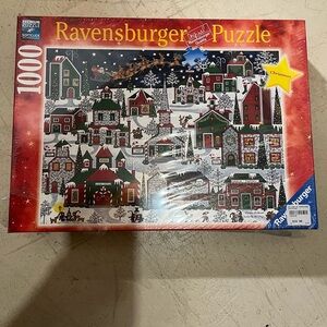 Ravensburger Festive Village Puzzle - Red and Green